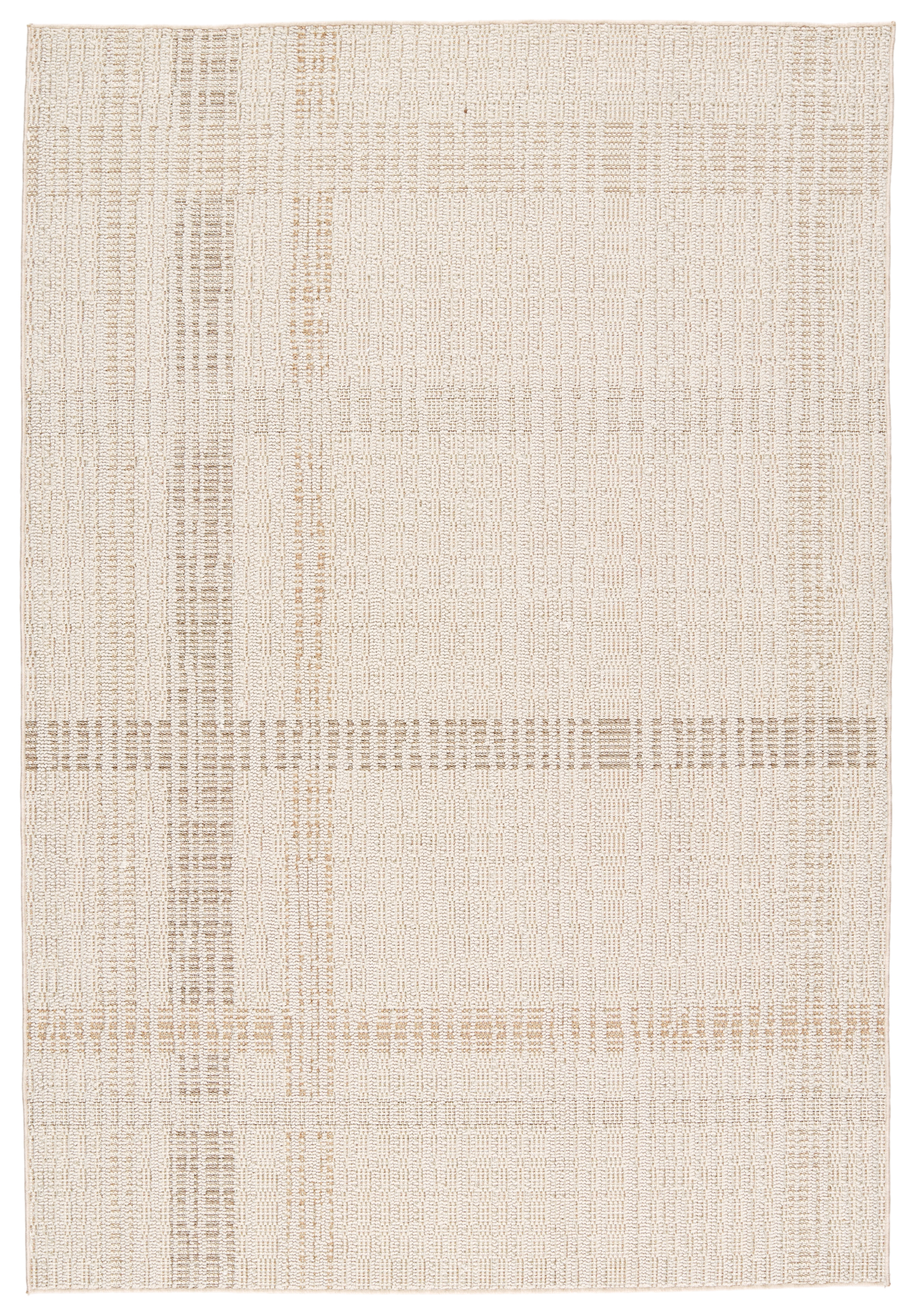 Aeor Indoor/ Outdoor Striped Area Rug, Beige & Light Brown, 6' x 9' - Image 0