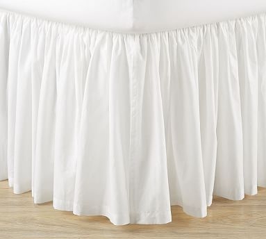 Voile Bed Skirt, Queen 18", White - Image 0