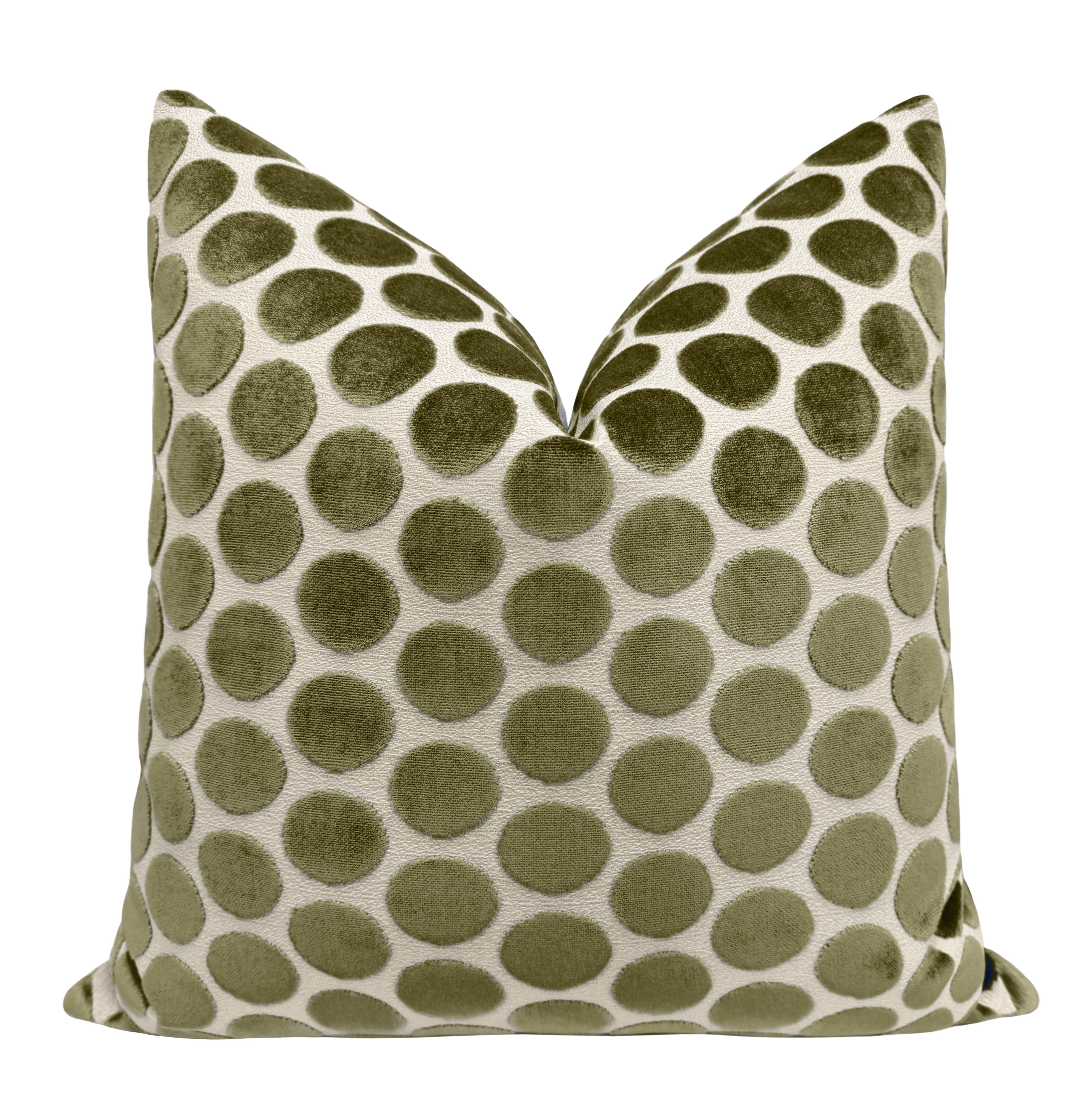 LUNA CUT VELVET // OLIVE - 20” X 26” STANDARD SHAM - Image 0