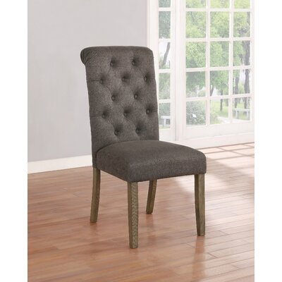Deovian Tufted Linen Upholstered Dining Chair - Image 0