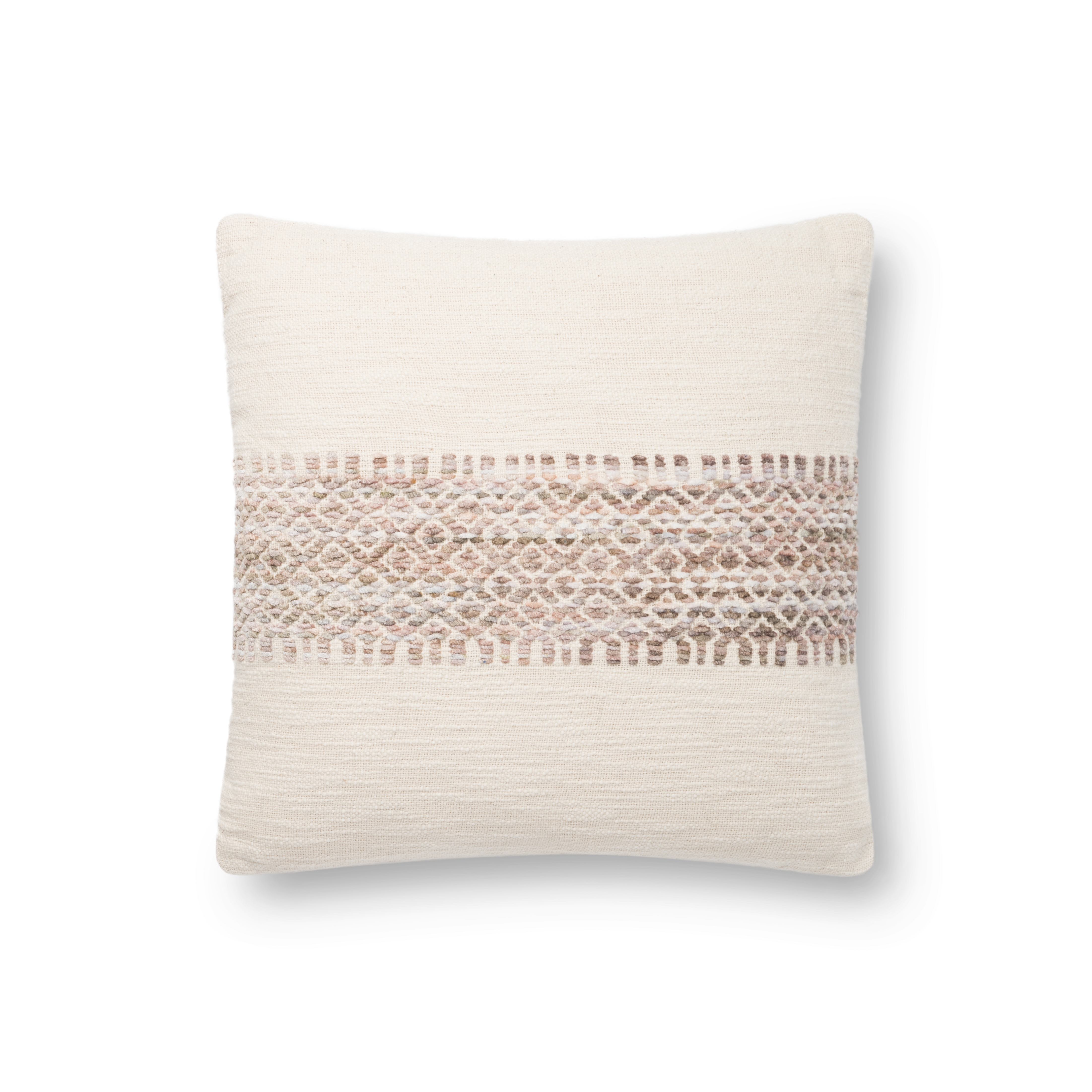 Loloi PILLOWS P0809 Blush/Multi 18" x 18" Cover Only - Image 0