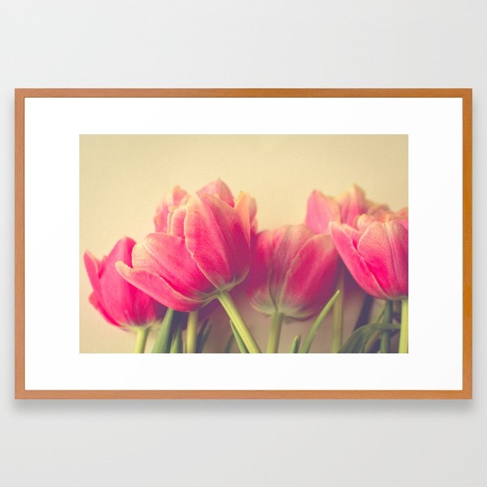 Tulip Framed Art Print by Olivia Joy St.claire - Cozy Home Decor, - Conservation Pecan - LARGE (Gallery)-26x38 - Image 0
