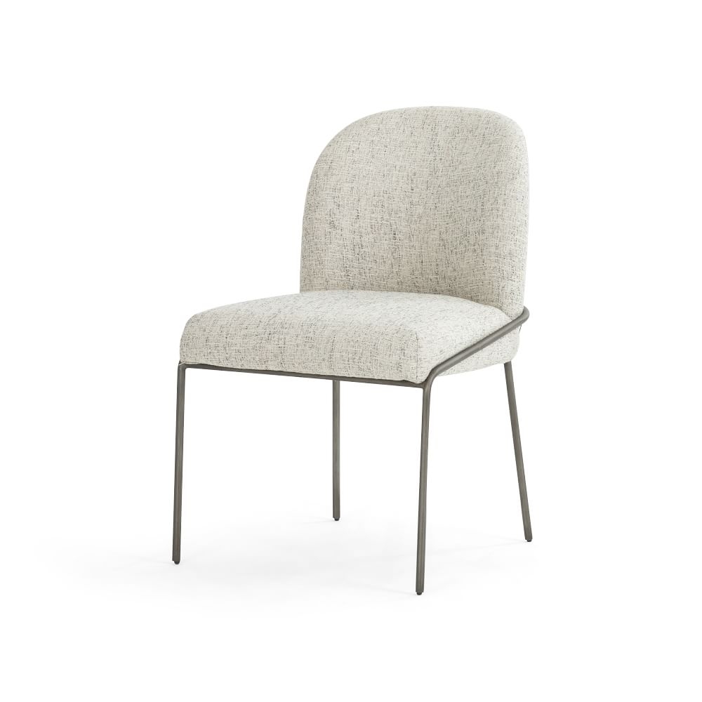 Curved Back Dining Chair, Lyon Pewter - Image 0