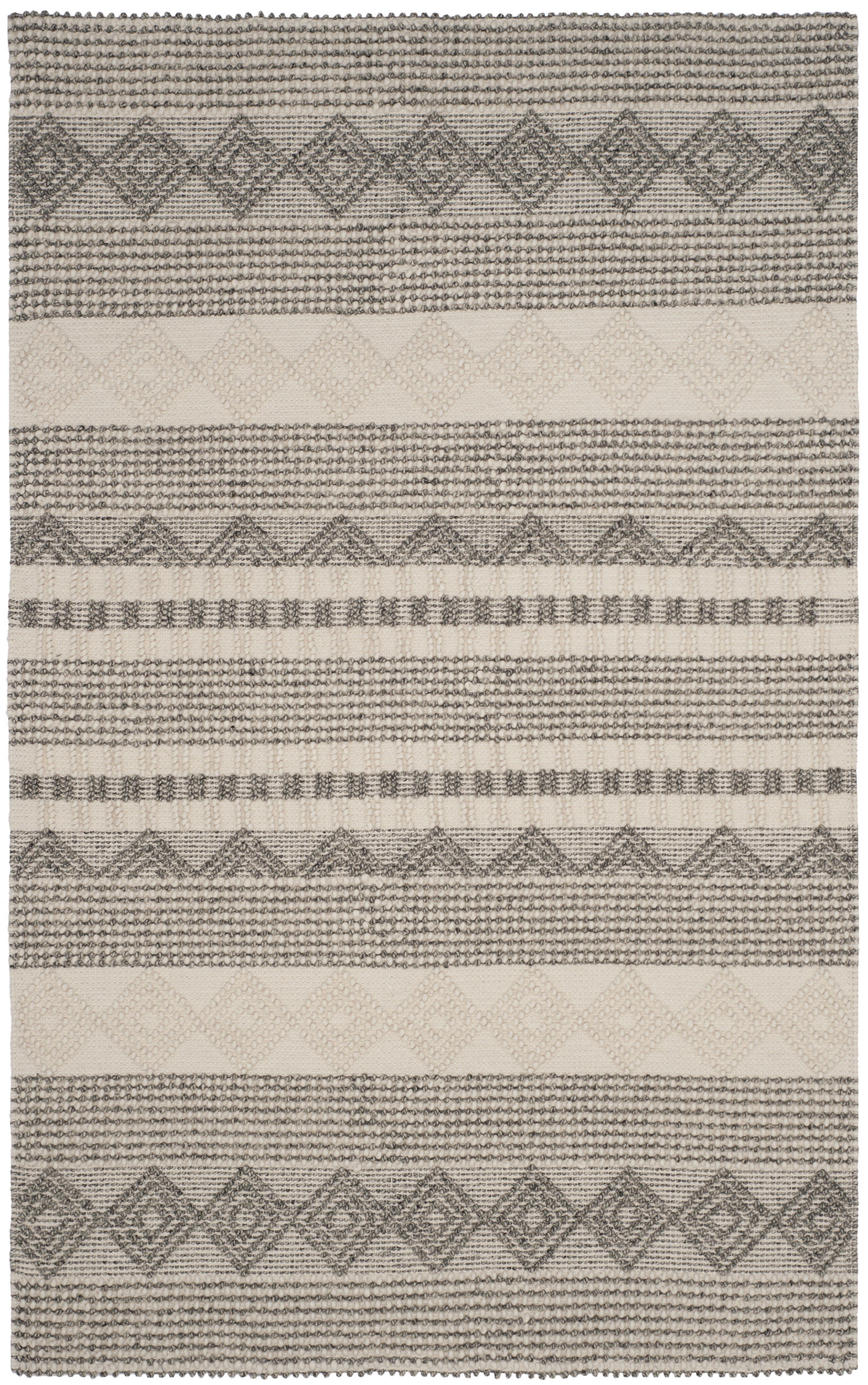 Arlo Home Hand Woven Area Rug, NAT102A, Grey/Ivory,  5' X 8' - Image 0