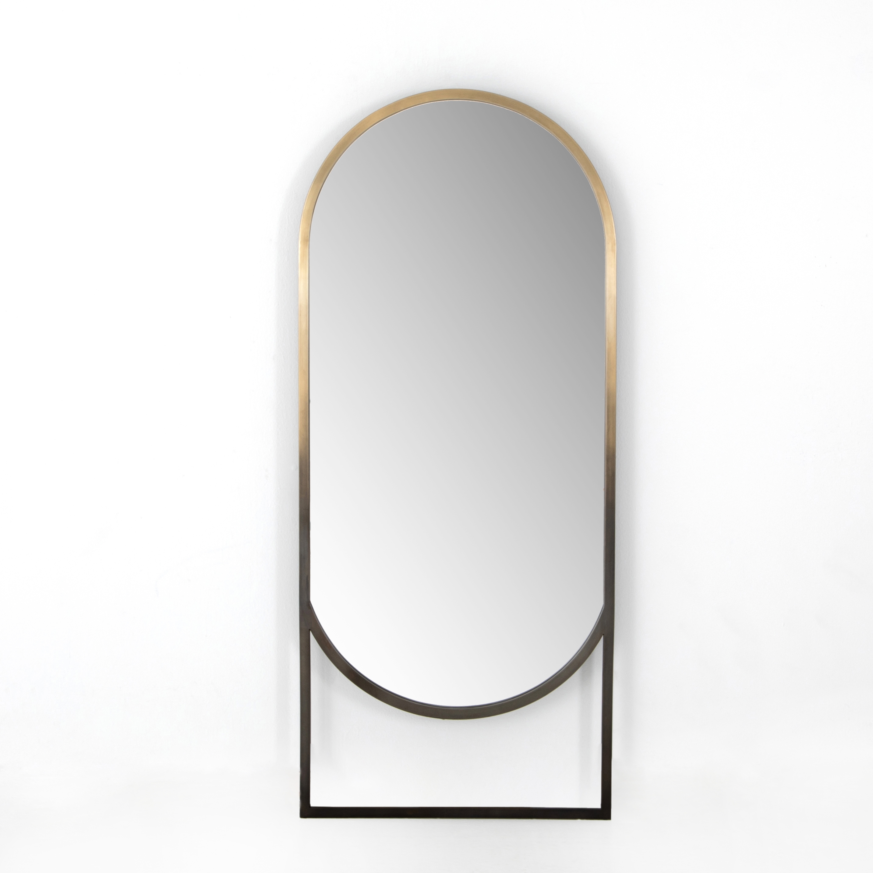 Dawson Floor Mirror-Ombre Brass - Image 0
