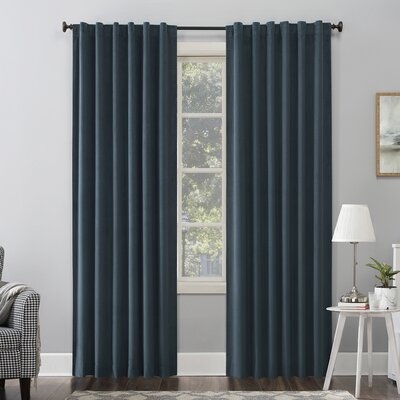 Ewert Velvet Solid Max Blackout Thermal Curtains, Teal, 50" x 96" - Image 0