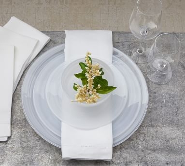 Alabaster Glass Salad Plates, Set of 4 - White - Image 1