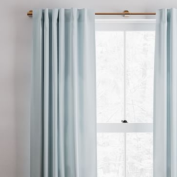 European Flax Linen Melange Curtain, Silver Mist, 48"x96" - Image 3