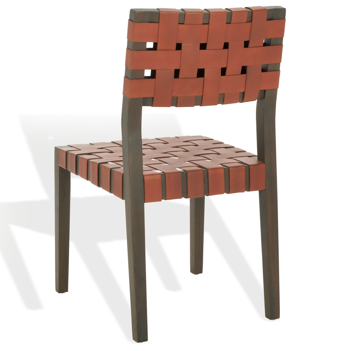 Bette Woven Leather Dn Chair - Brown / Walnut - Image 8