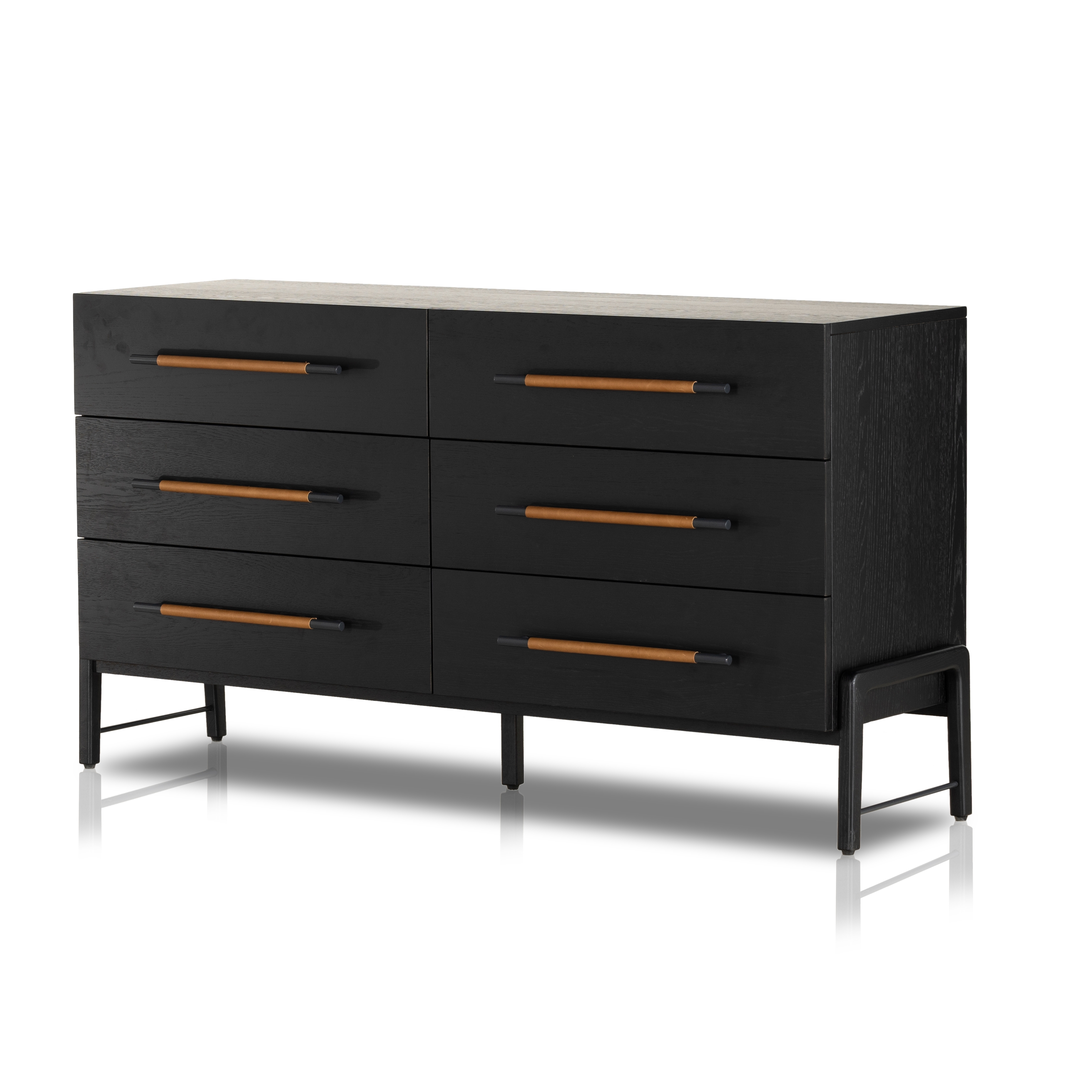 Rosedale 6 Drawer Dresser-Ebony Oak - Image 0