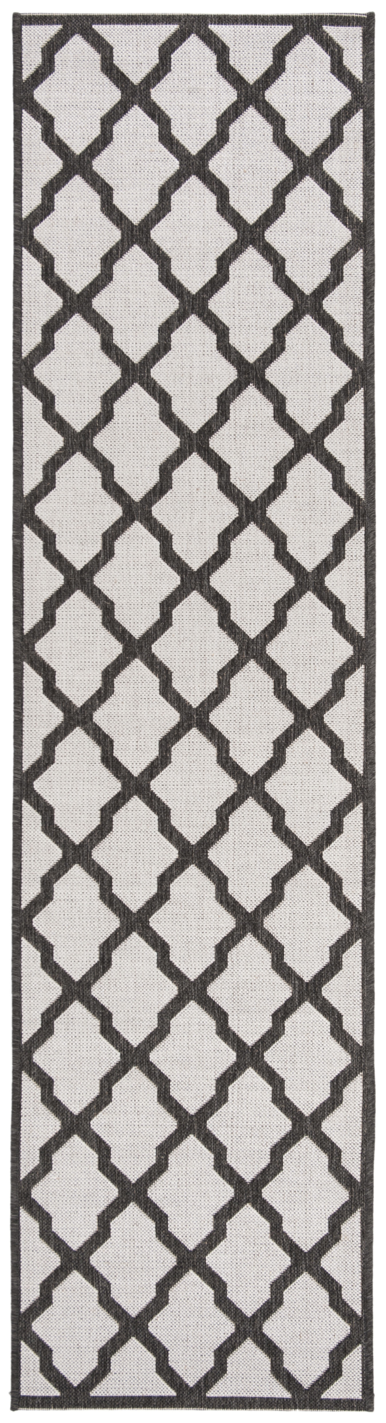 Arlo Home Indoor/Outdoor Woven Area Rug, LND122A, Light Grey/Charcoal,  2' X 8' - Image 0