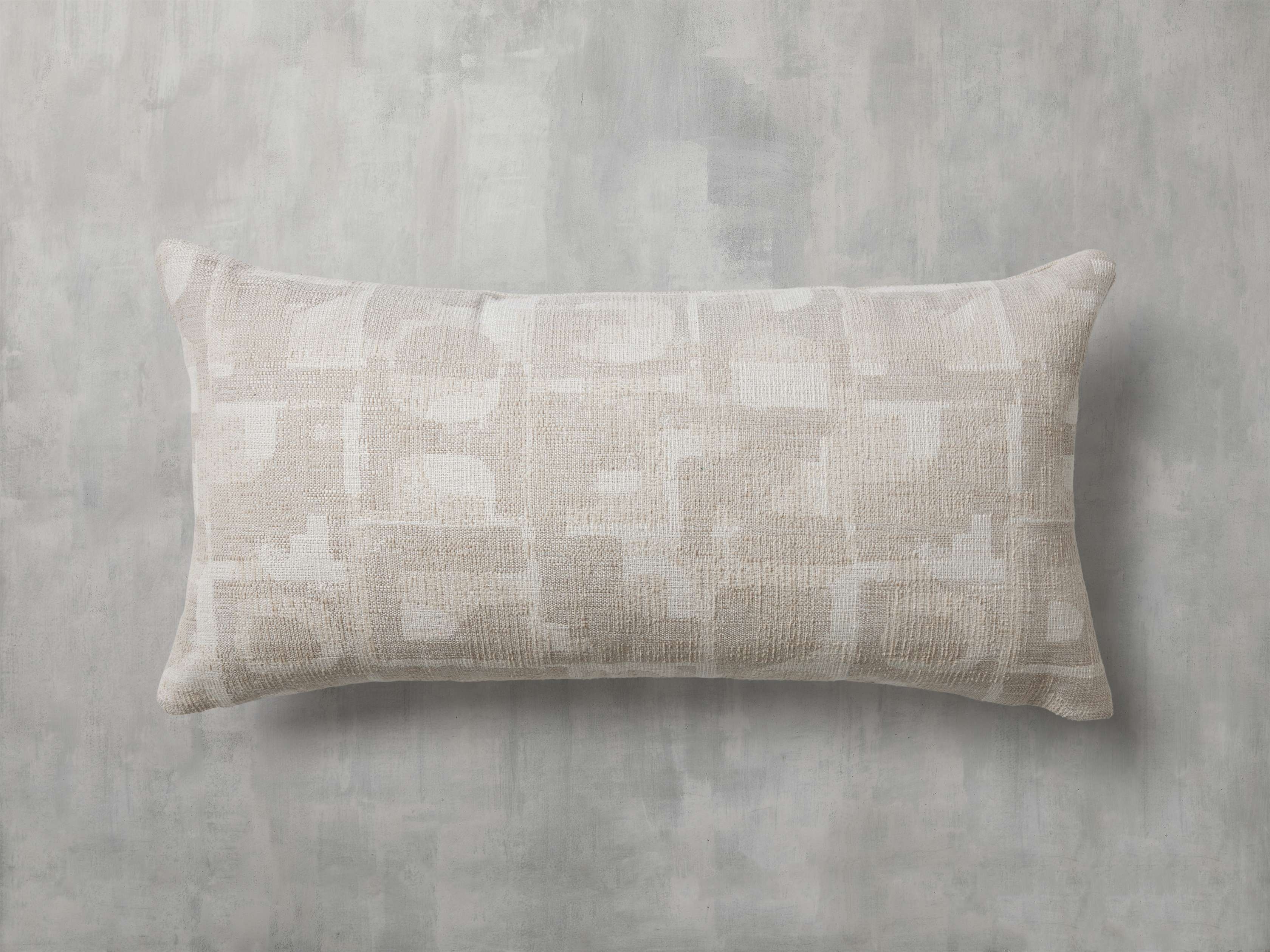 Marli Outdoor Lumbar Pillow in Polyester Natural  Sand - Image 0