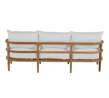 Oxeia Sofa Cushion, Sunbrella(R) - Outdoor Linen; Navy - Image 3