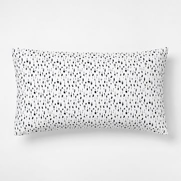 Percale Ikat Floral Sheet Set, Standard, Set of 2, Midnight - Image 1