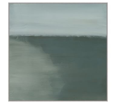 Coastline Mist Framed Canvas Print #5, 51" x 51" - Image 4