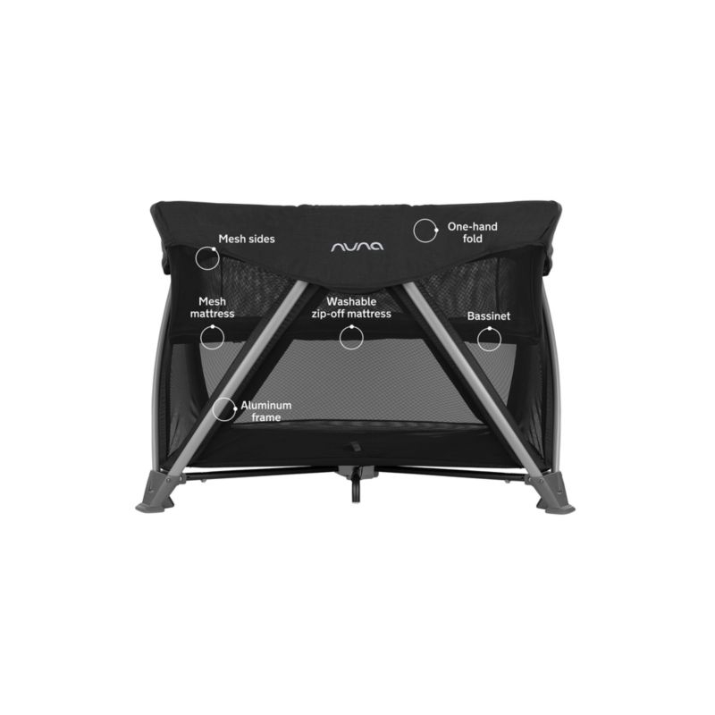 Nuna ® SENA aire ® Caviar Black Playard and Travel Crib - Image 3