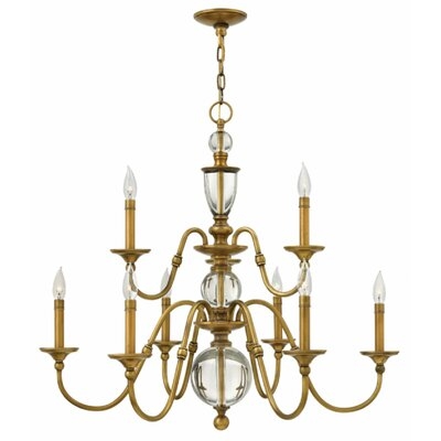 Eleanor 9 - Light Candle Style Tiered Chandelier - Image 0