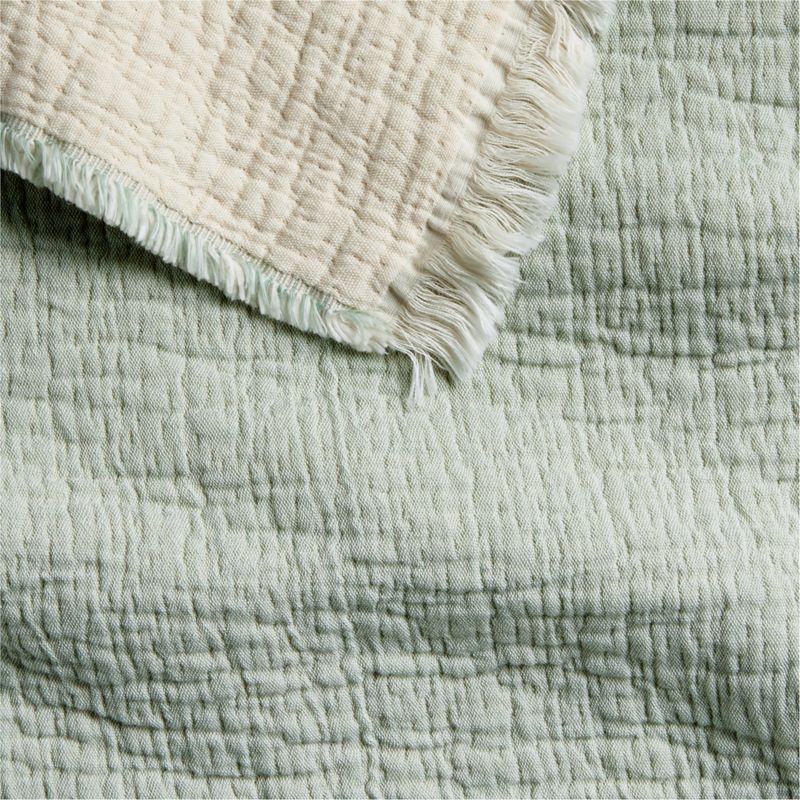 Supersoft Organic Cotton Gauze Verte Green Kids Blanket - Image 3