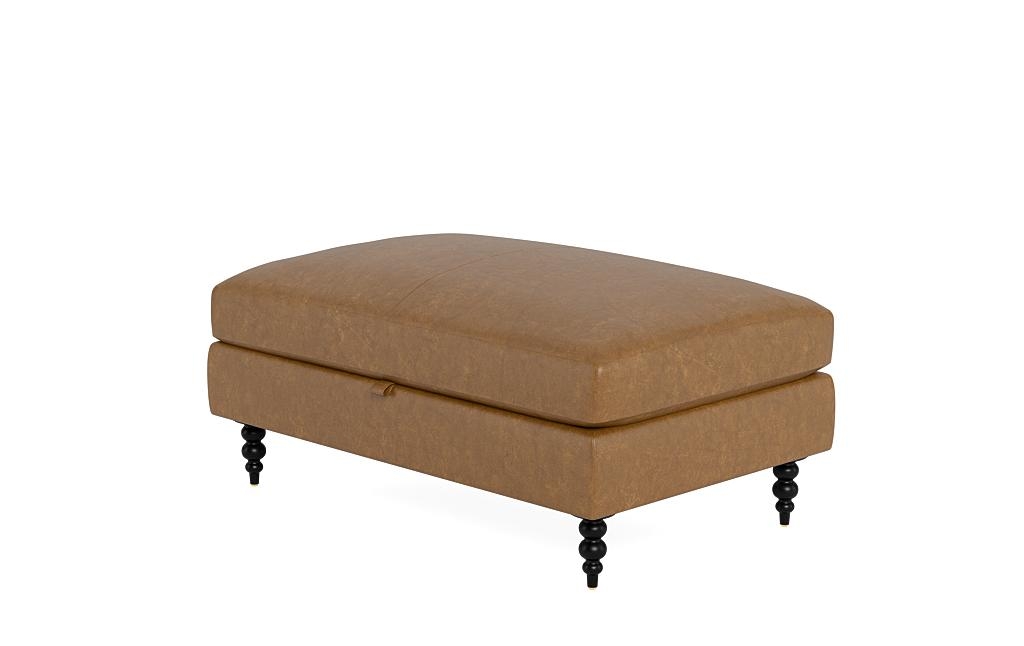 Sloan Leather Storage Ottoman - Image 2