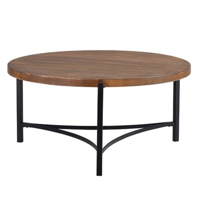 Rustic Round Coffee Table, 35.4" - Image 0