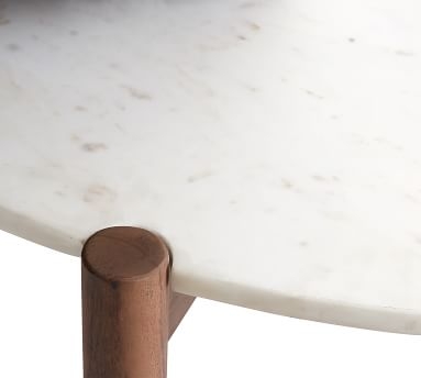 Bloomquist Round Marble End Table - Image 1