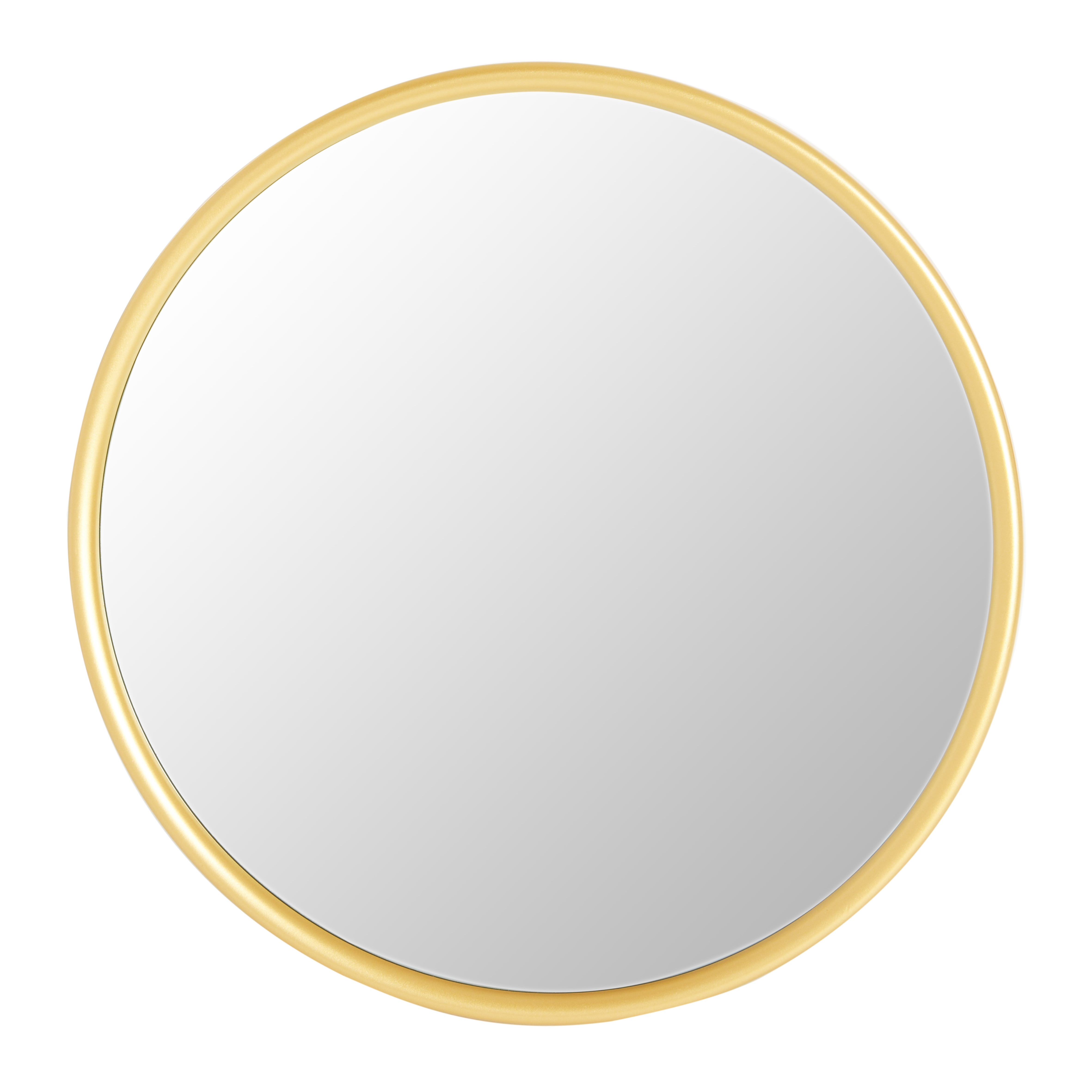Round Metal Wall Mirror, Gold Finish - Image 0