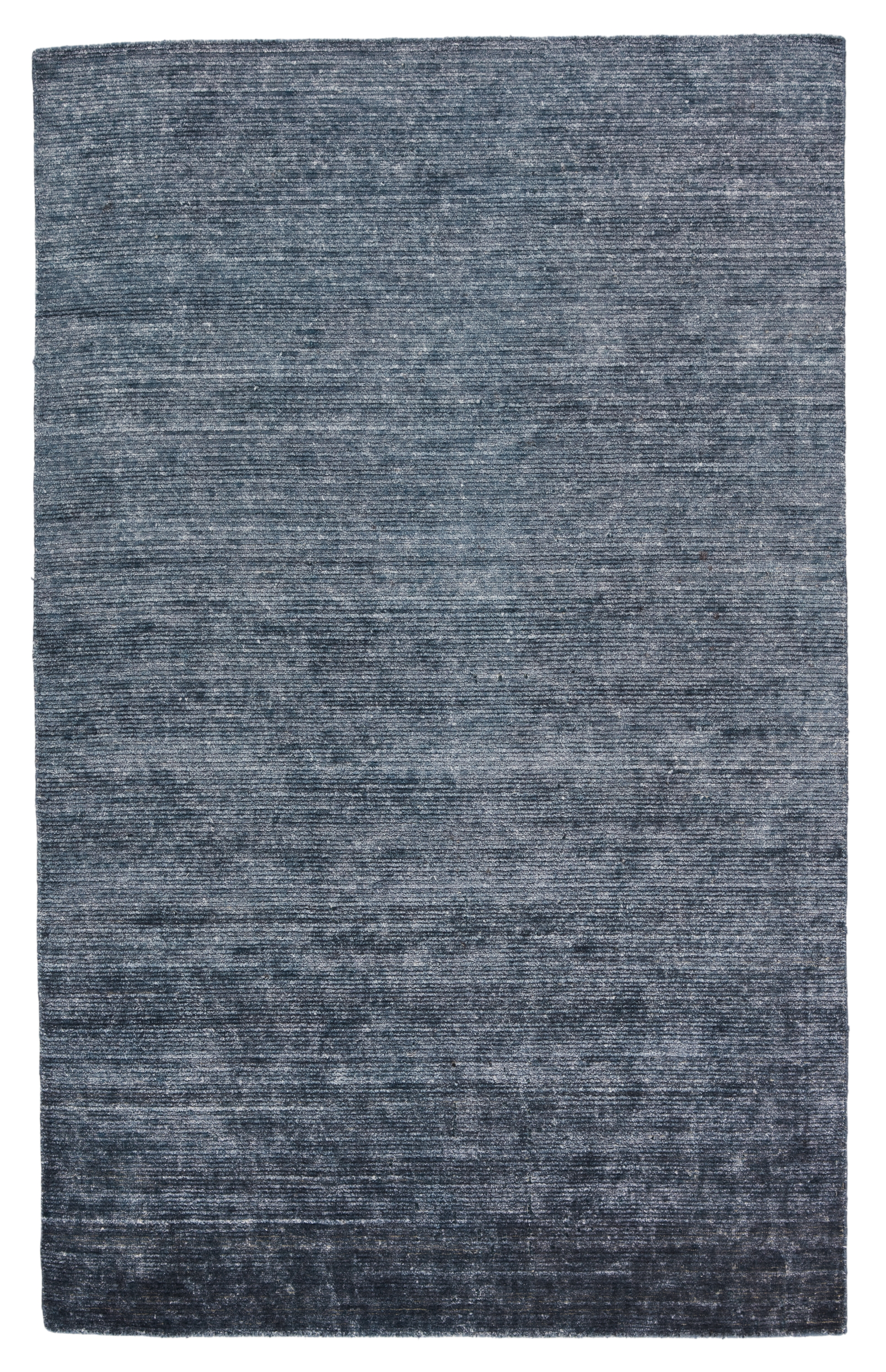 Ardis Handmade Solid Dark Blue/ White Area Rug (8'X10') - Image 0