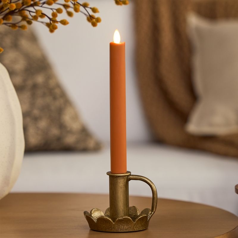 Flicker Flameless Marmalade Taper Candle - Image 1