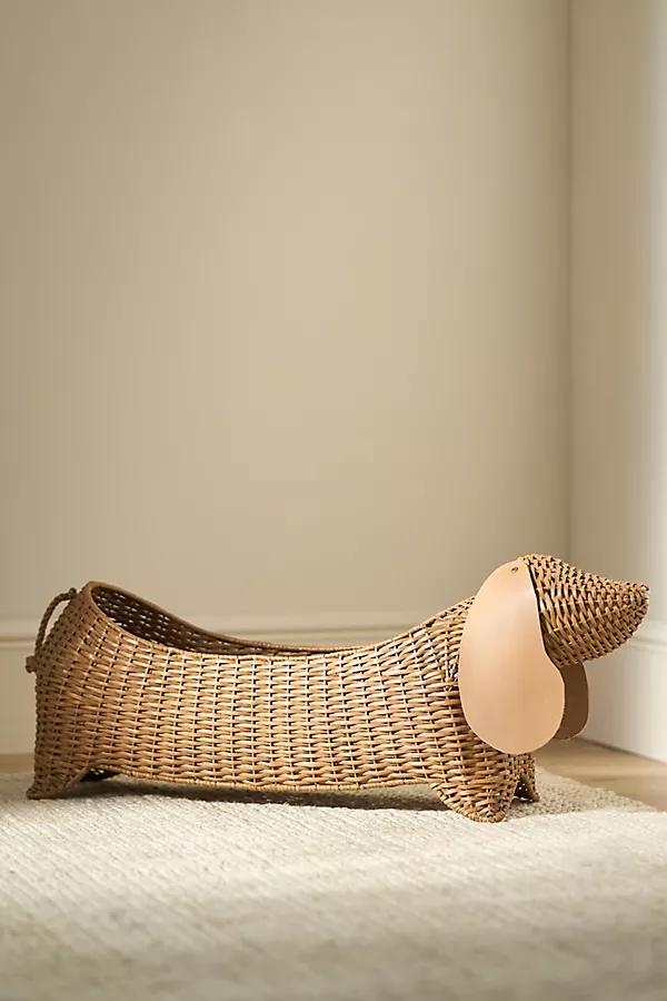 Dachshund Dog Woven Wicker Basket - Image 0