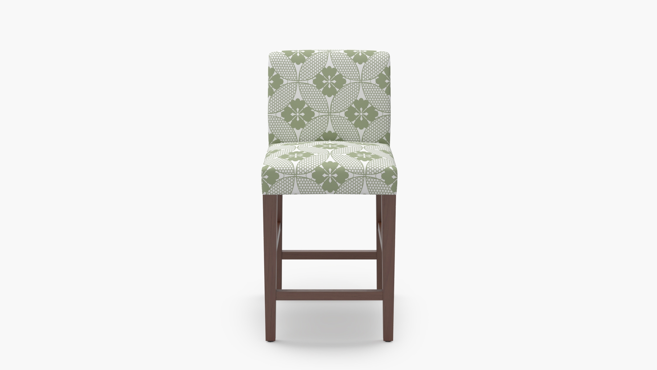 Signature Dining Counter Stool, Sage Solaire, Walnut Square Tapered Leg - Image 0
