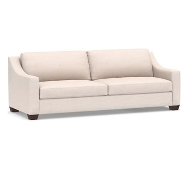 York Slope Arm Upholstered Sofa 80.5", Down Blend Wrapped Cushions, Performance Heathered Basketweave Platinum - Image 4