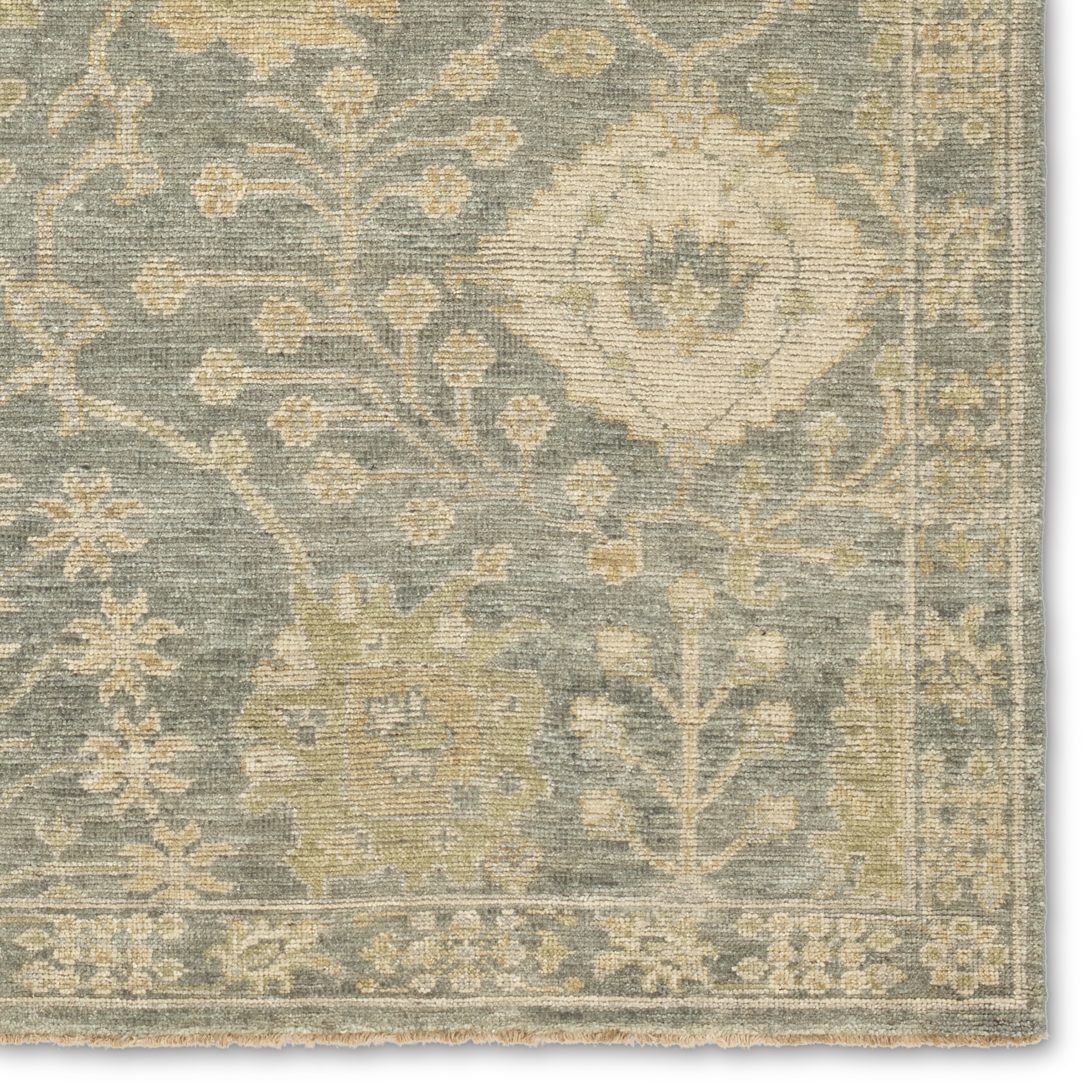 Maeli RHA24 Handknotted Oriental Green Area Rug (6'x9') - Image 3