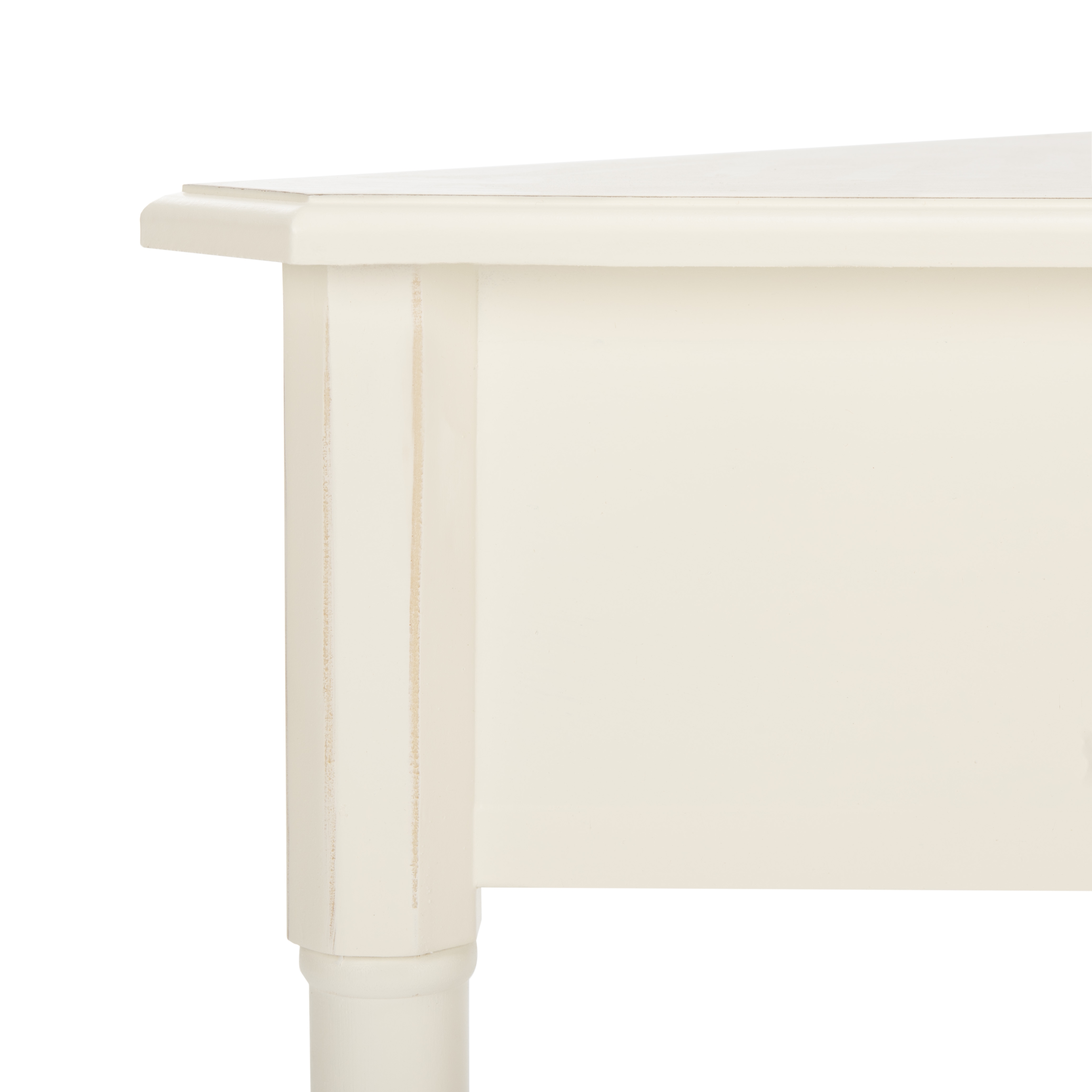 Gomez Corner Table With Storage Drawer - Distressed Cream - Safavieh - Image 4