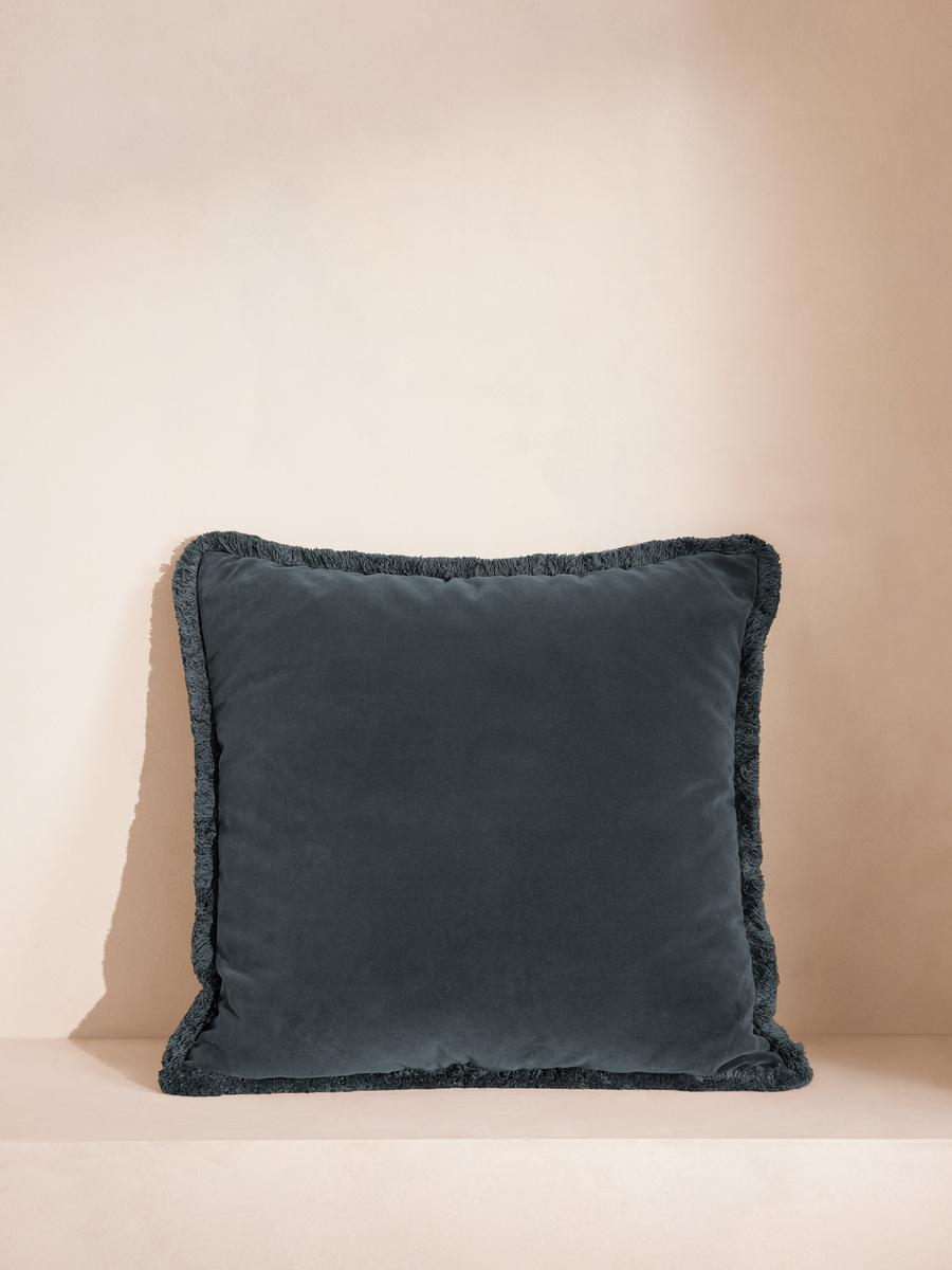 Margeaux Square Cushion, Grey Blue - Image 0