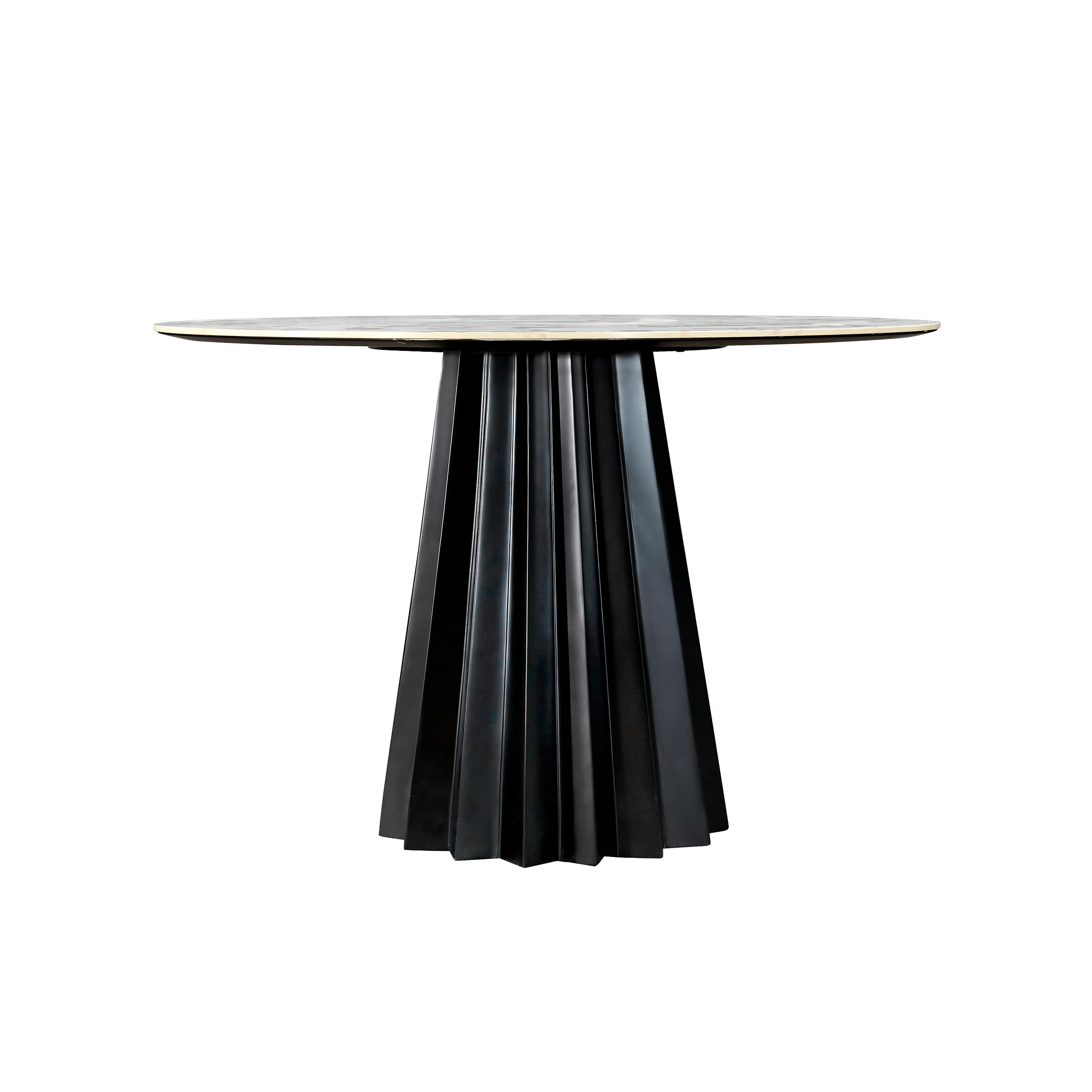 Jimena Marble Ceramic 47" Round Dining Table - Image 2
