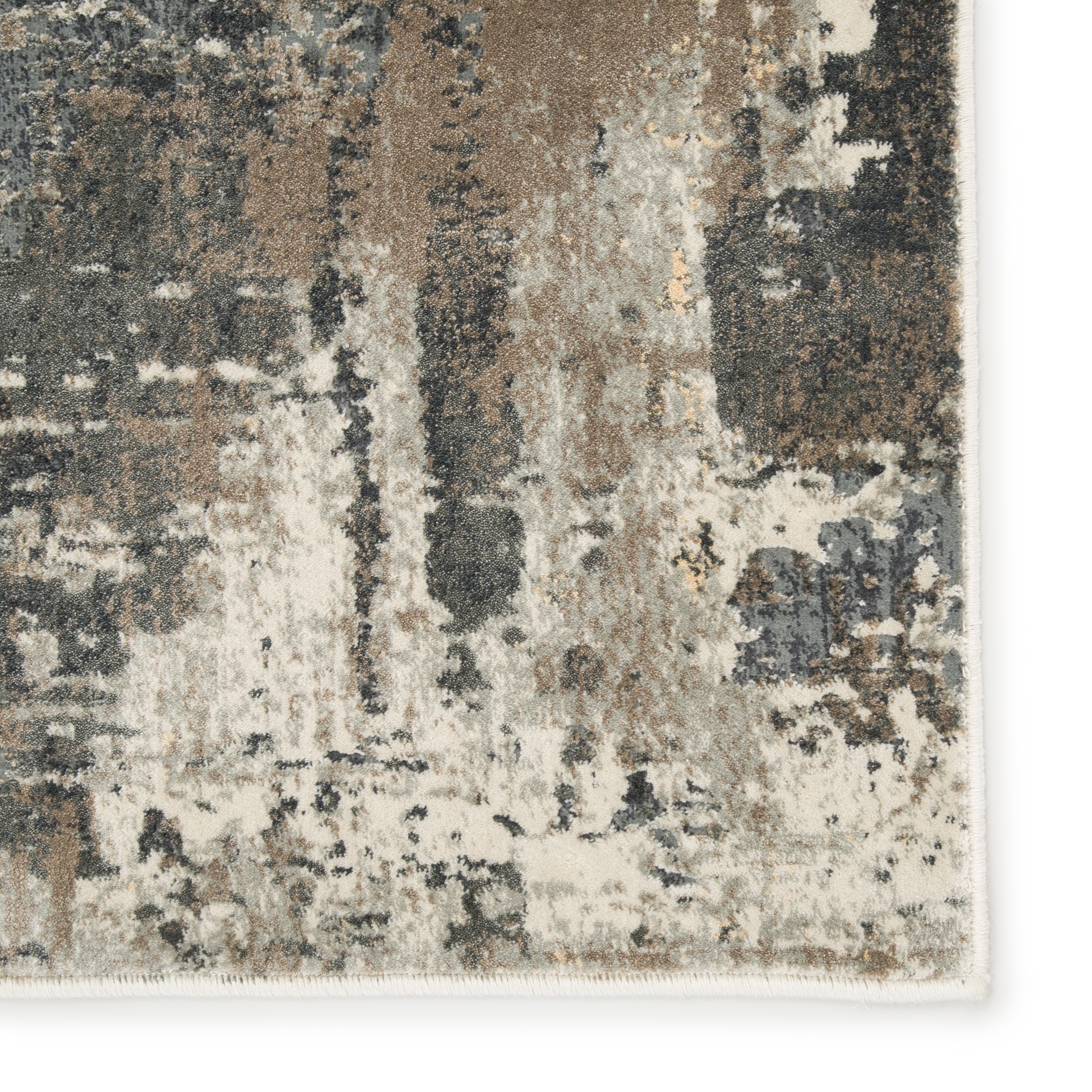 Sisario Abstract Gray/ Gold Area Rug (8'10"X12') - Image 3