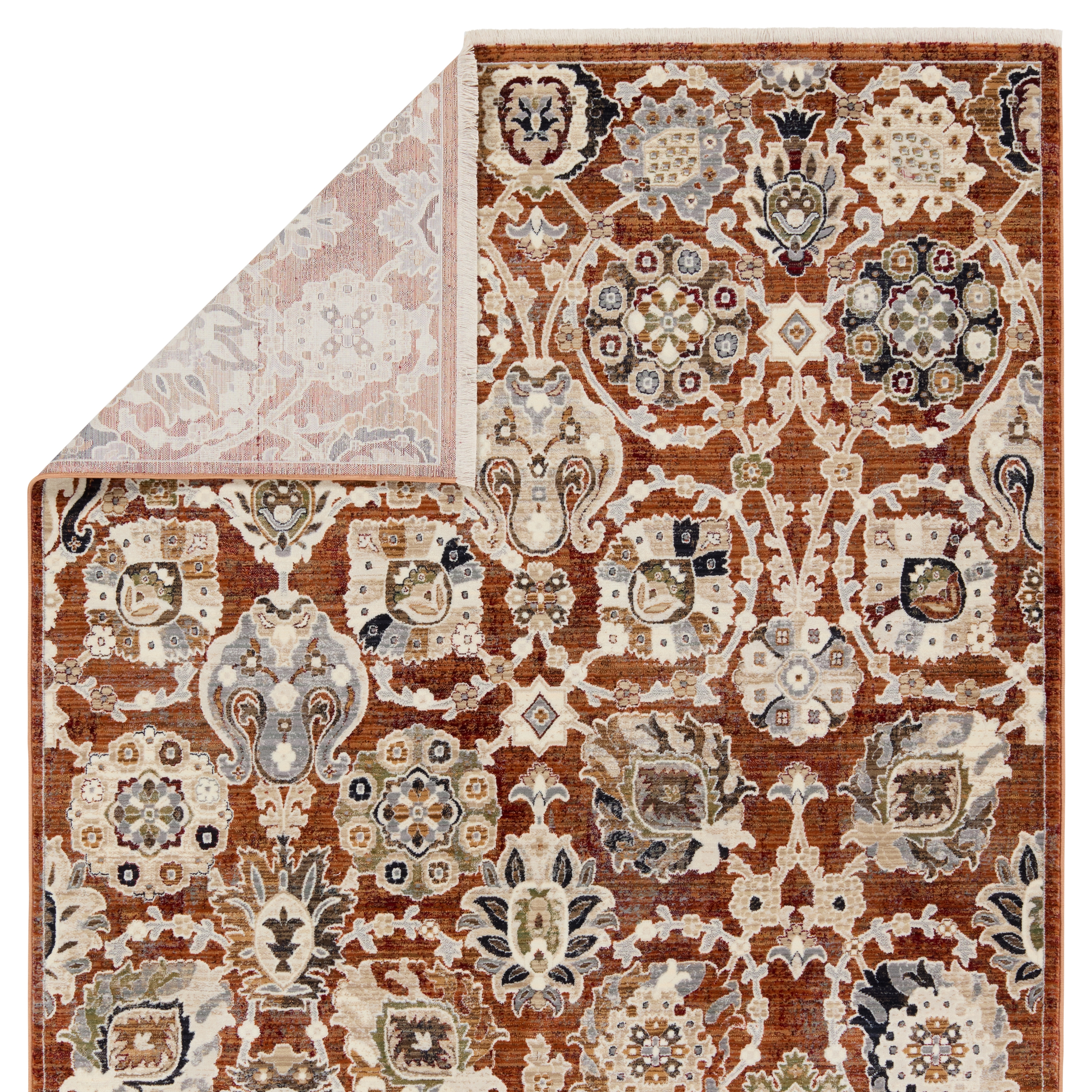 Vibe by Althea Floral Orange/ Cream Area Rug (8'X10'6") - Image 2