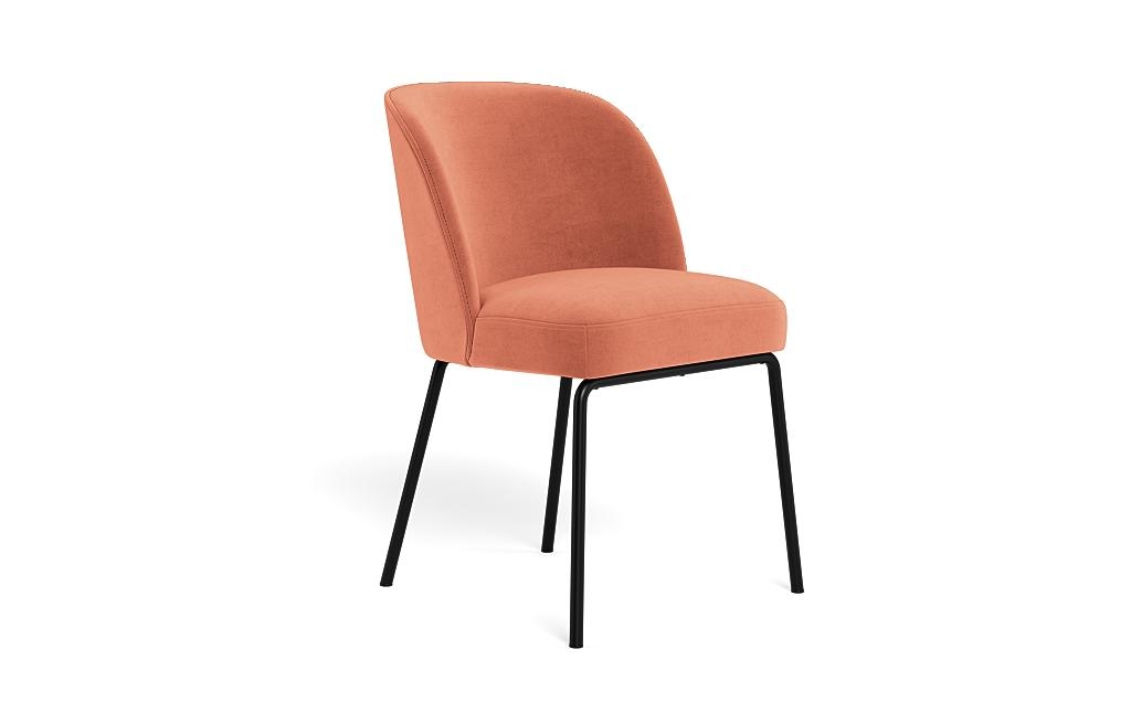 Graham Metal Framed Upholstered Chair with Contrast Piping - Image 1