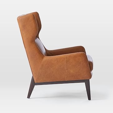 Ryder Chair, Poly, Sierra Leather, Licorice, Dark Walnut - Image 3