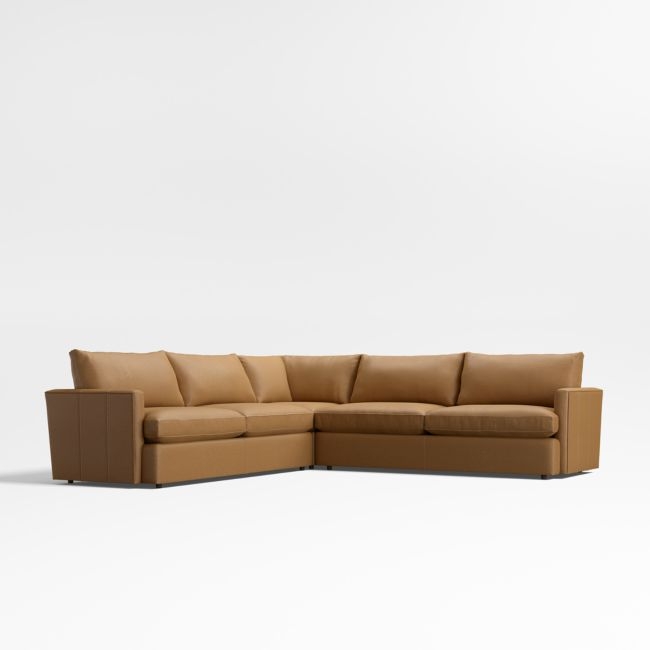 Lounge Classic 3-Piece L-Shaped Leather Sectional Sofa - Image 0