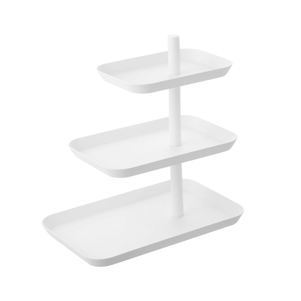 Tower 3-Tier Serving Stand, White - Image 0