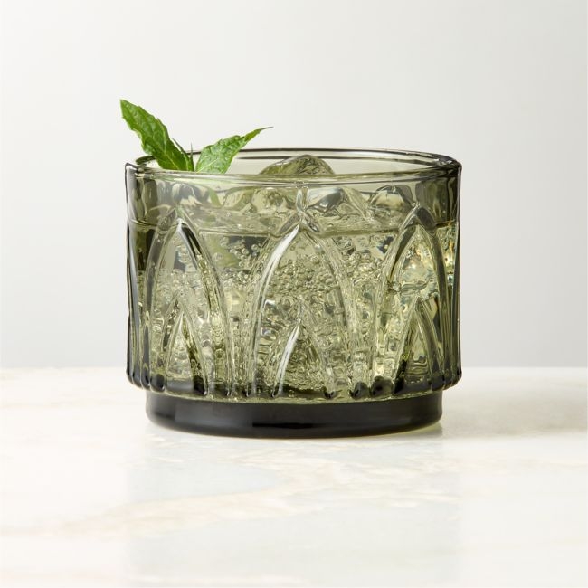 Buchanan Green Stacking Double Old-Fashioned Glass - Image 0