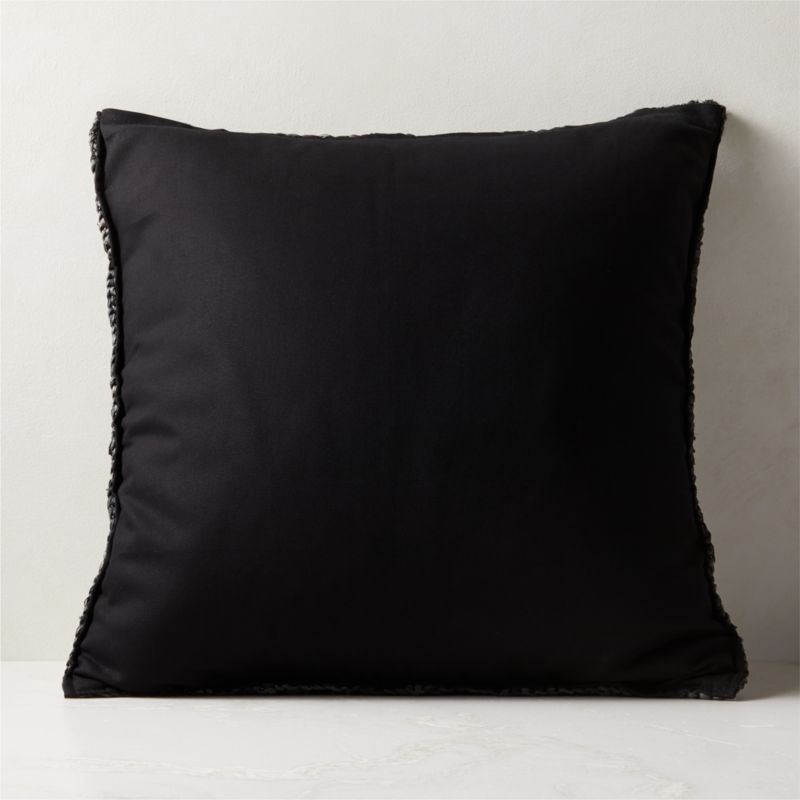 23" Sisal Black Pillow With Feather-Down Insert - Image 1