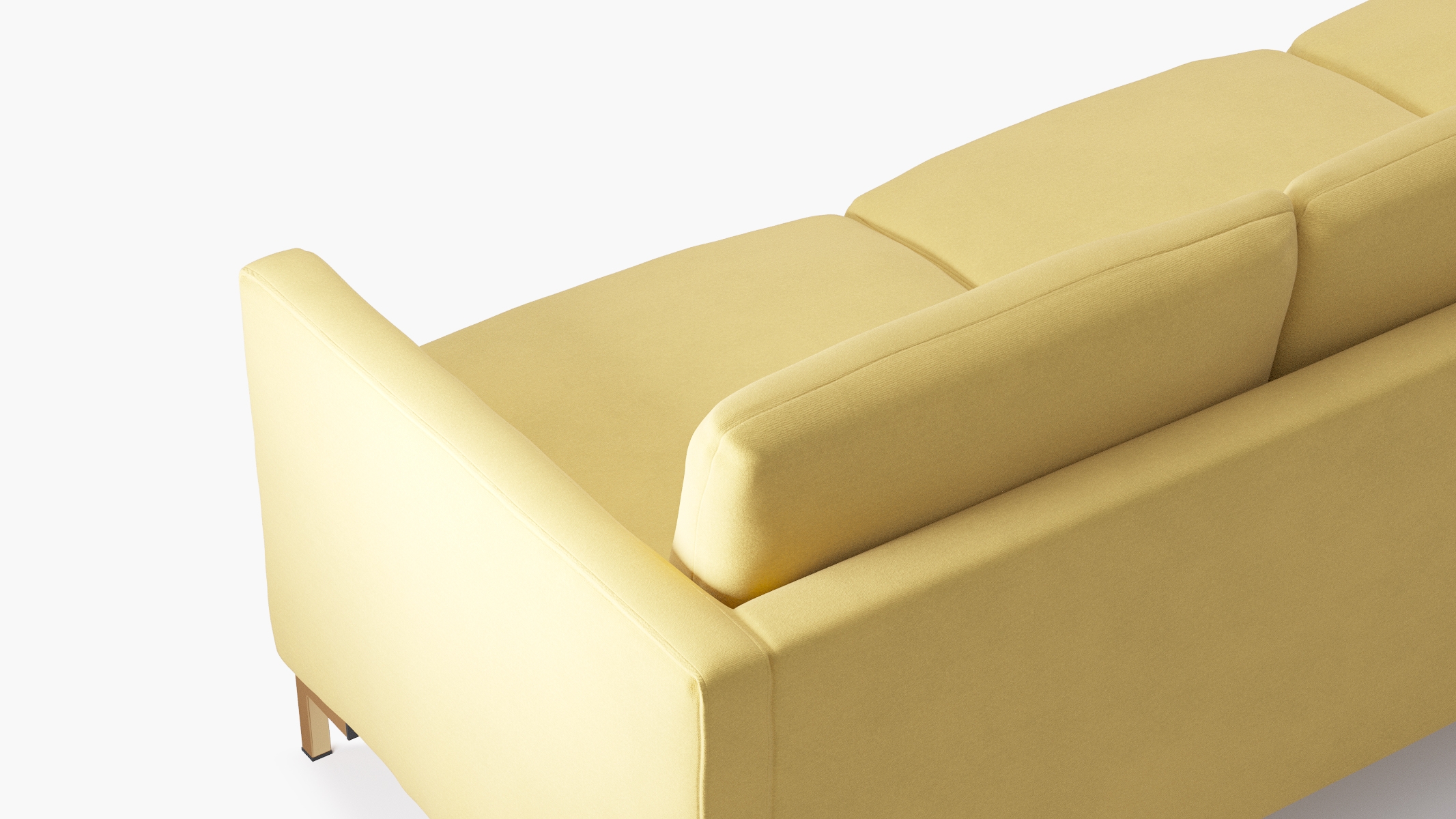 Modern Sofa, Canary Classic Velvet, Brass - Image 4