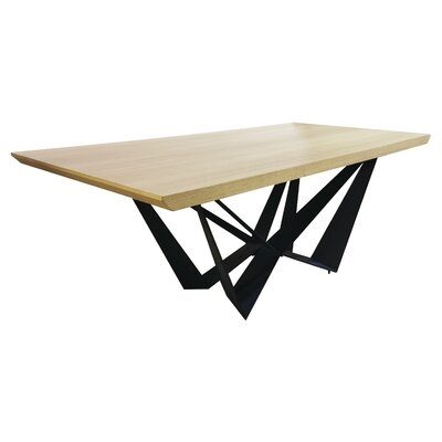 Natural Wood Dining Table With Black Legs - Image 0
