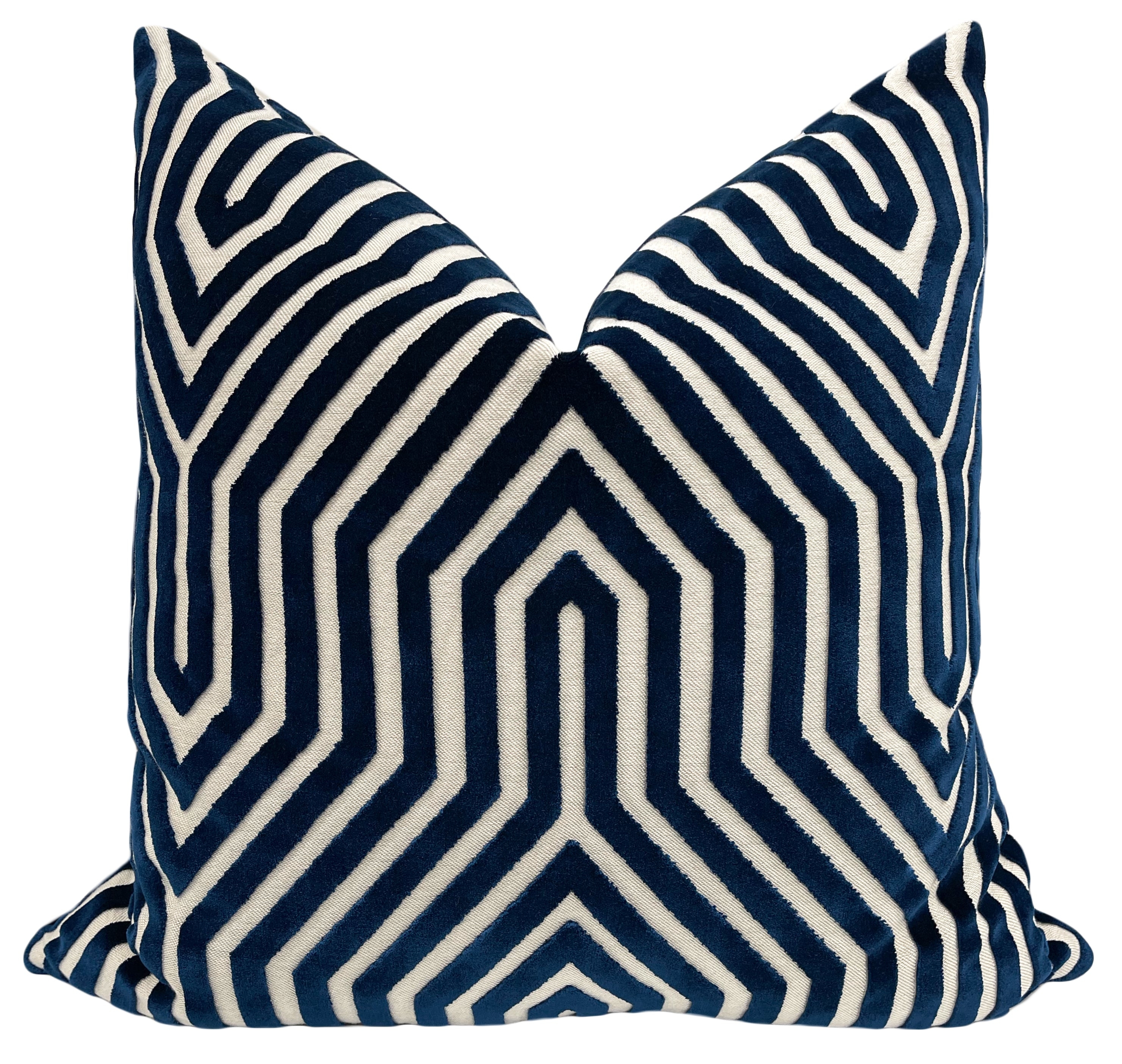 VANDERBILT VELVET // BLEU - LITTLE LUMBAR 12" X 18" - Image 0