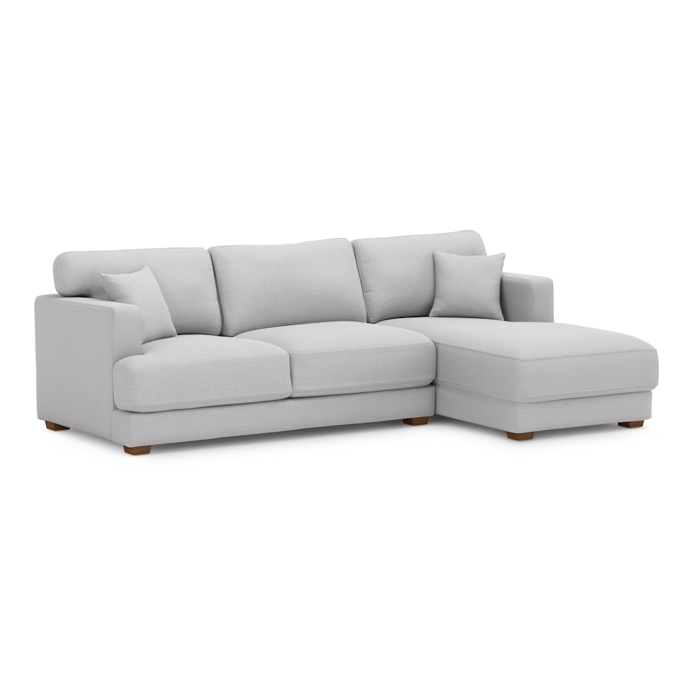 Dawn 100" Right Sectional - Silver Ivory - Image 0