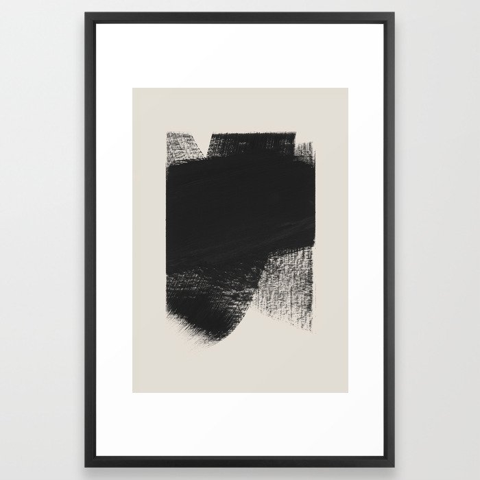 Here Framed Art Print by Iris Lehnhardt - Vector Black - LARGE (Gallery)-26x38 - Image 0