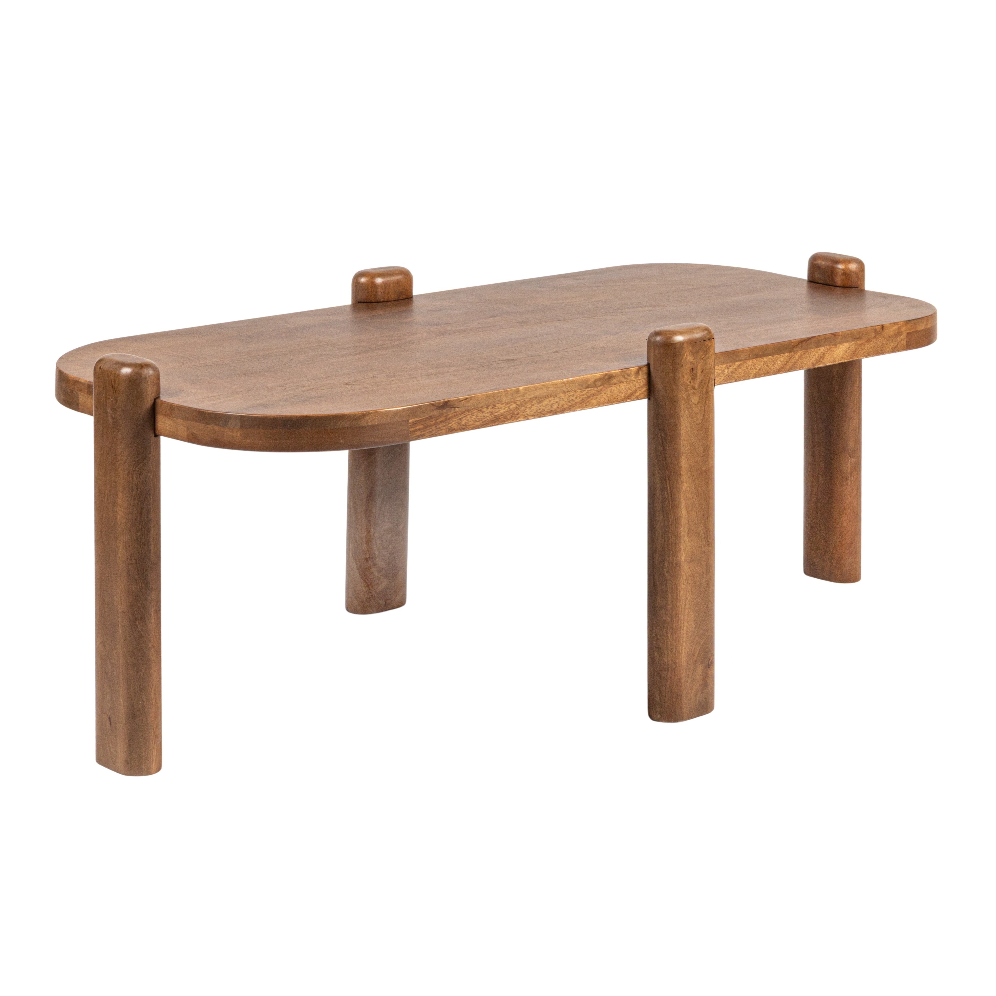 Pill-Shaped Mango Wood Coffee Table - Image 0