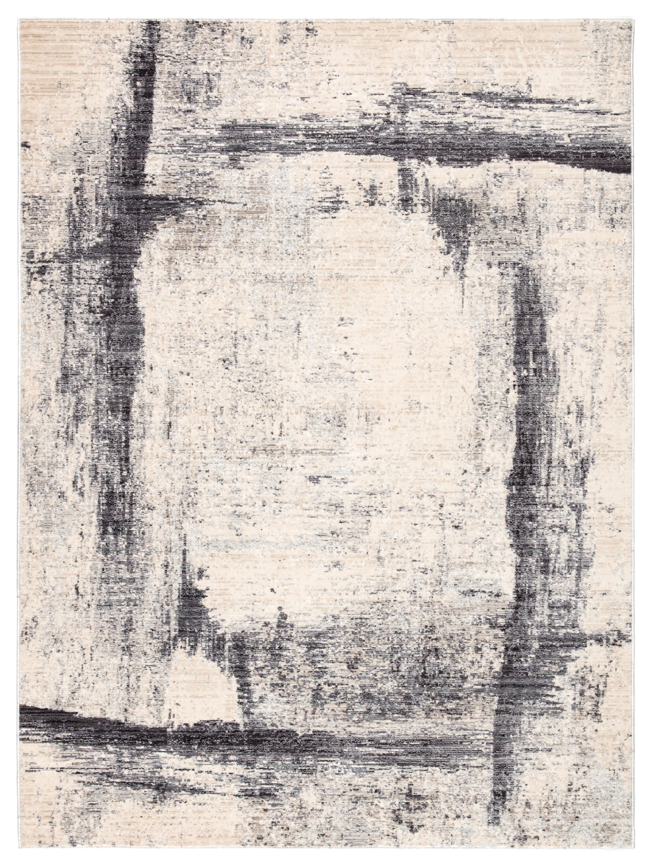 Hanson Abstract Ivory/ Gray Area Rug (5'X8') - Image 0